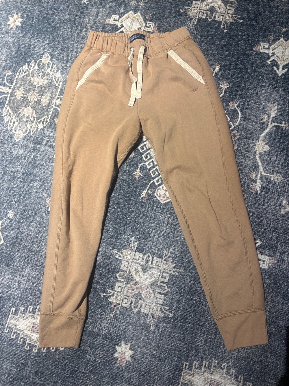 Abercrombie & Fitch Camel Brown Jogger Sweatpants with Drawstring